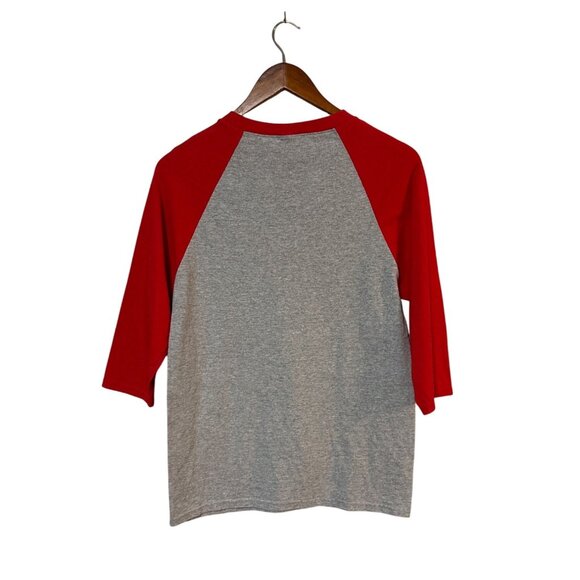 Walt Disney World Raglan Mickey Mouse American Classic Shirt Red Gray S - Picture 3 of 5